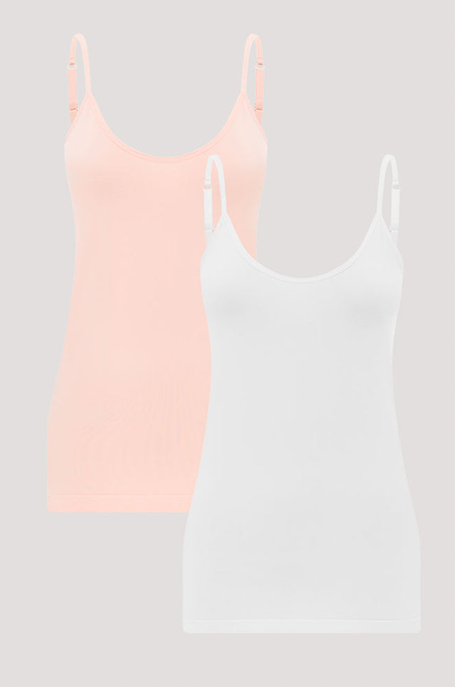 Women's breathable Bamboo Cami 2 pack | Bella Bodies Australia | Blush & White