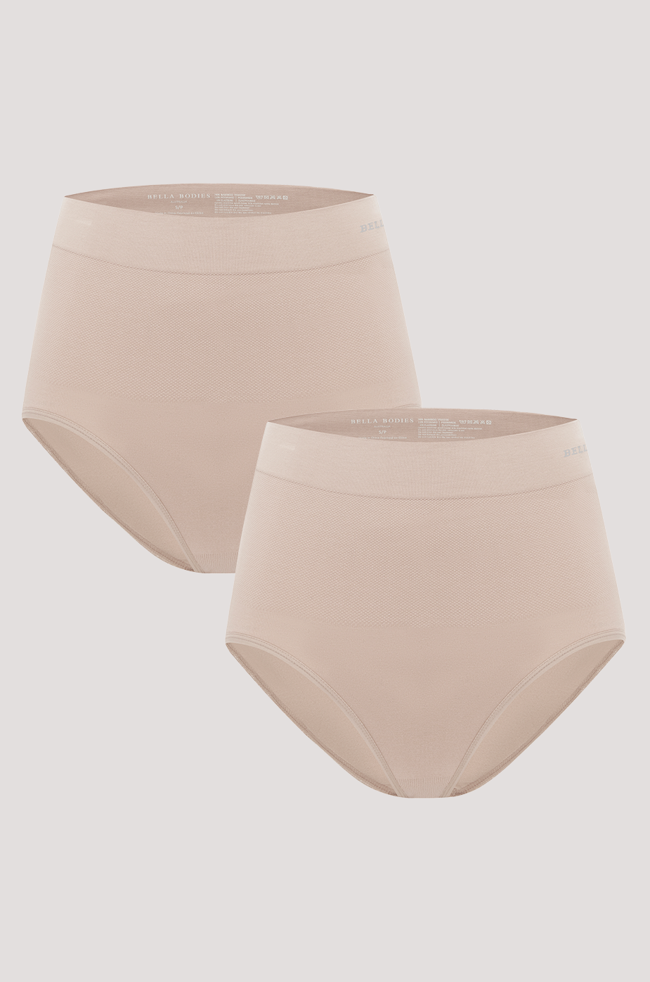 Women's comfortable & breathable underwear I Bamboo firming shapewear knicker | Bella Bodies Australia I sand, sand | Front