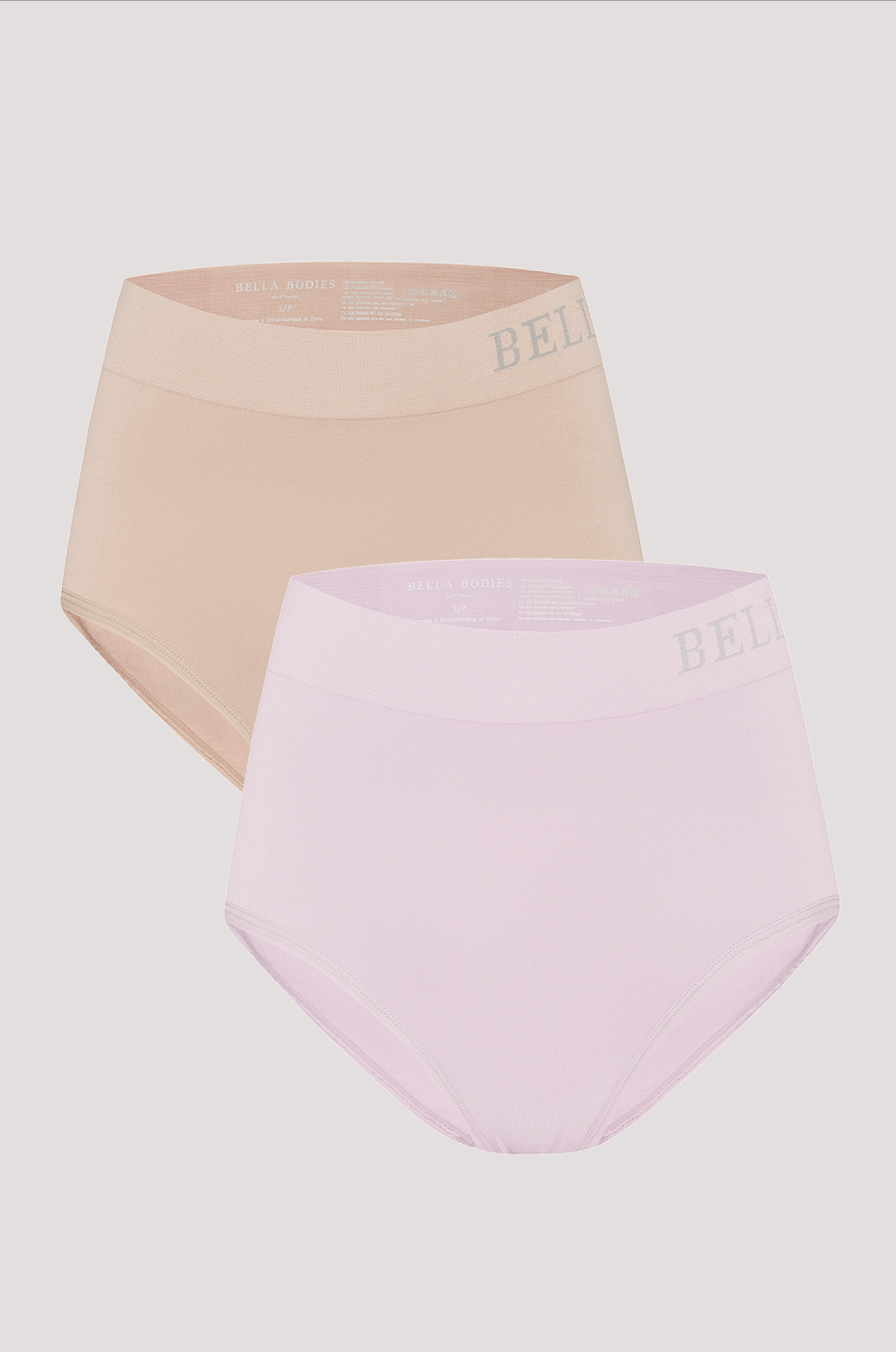 Women's comfortable & breathable underwear I Bamboo Knickers | Bella Bodies Australia I Sand, Soft Lilac | Front