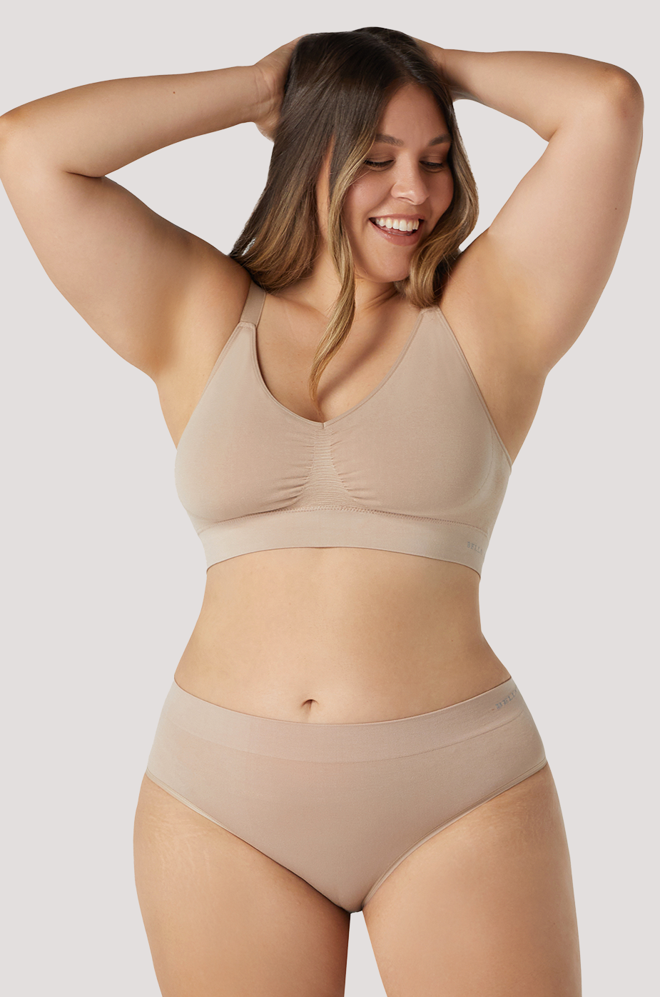 Bamboo Knicker | Bella Bodies Australia I Sand | Front