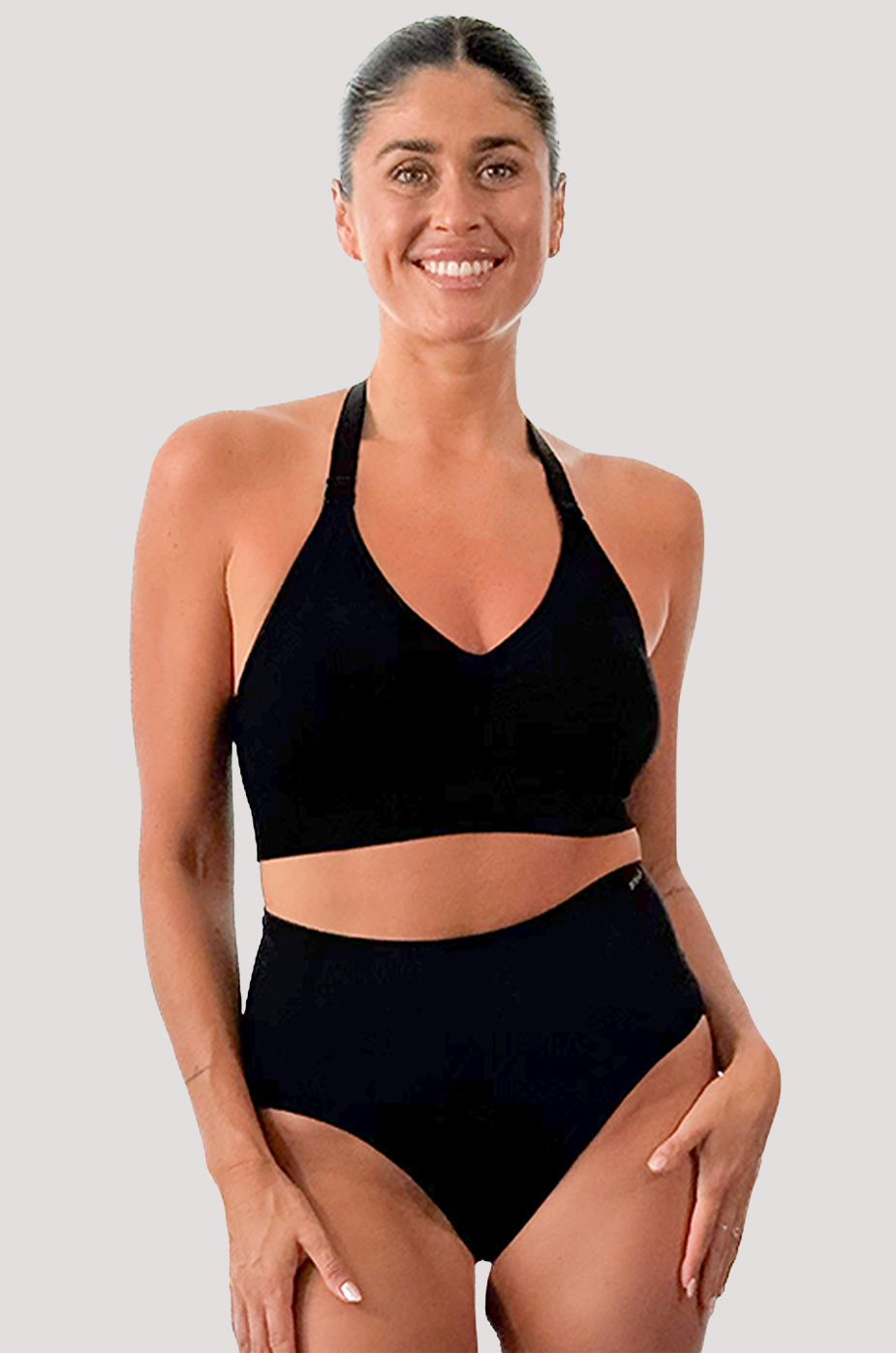 Multi Adjustable Wire Free | Bamboo | Bella Bodies Australia I Black | Front