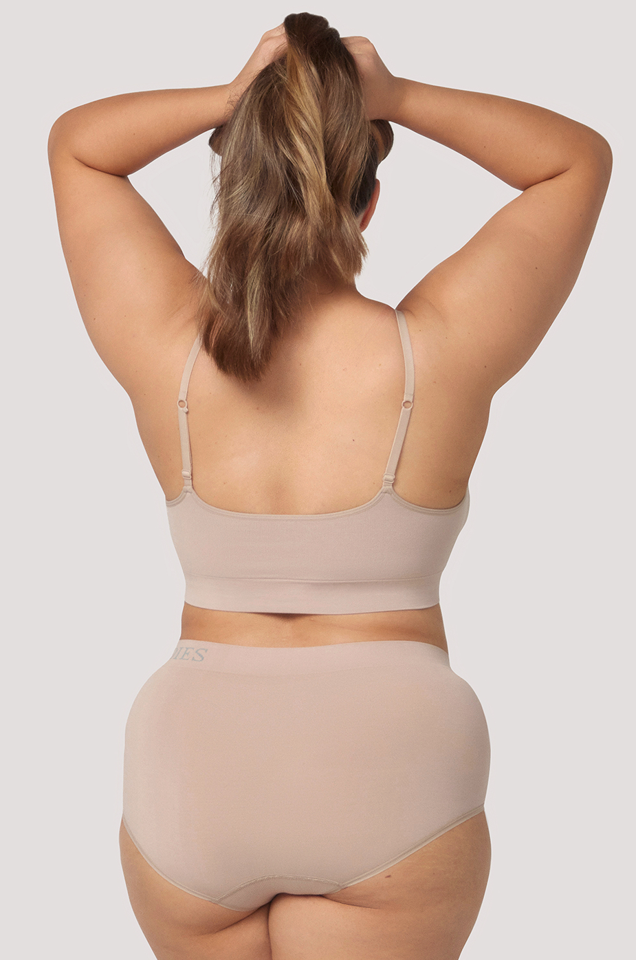 Bamboo Wirefree Convertible, Adjustable Bra | Bella Bodies Australia | Sand | Back