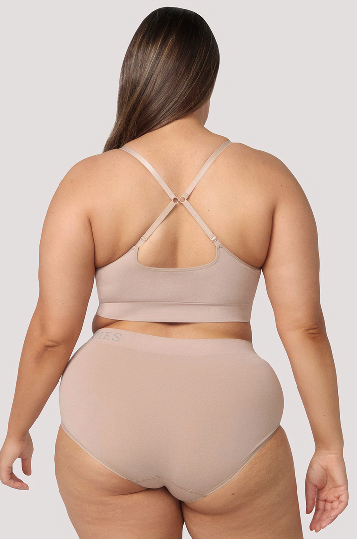 Bamboo Wirefree Convertible, Adjustable Bra | Bella Bodies Australia | Sand | Back