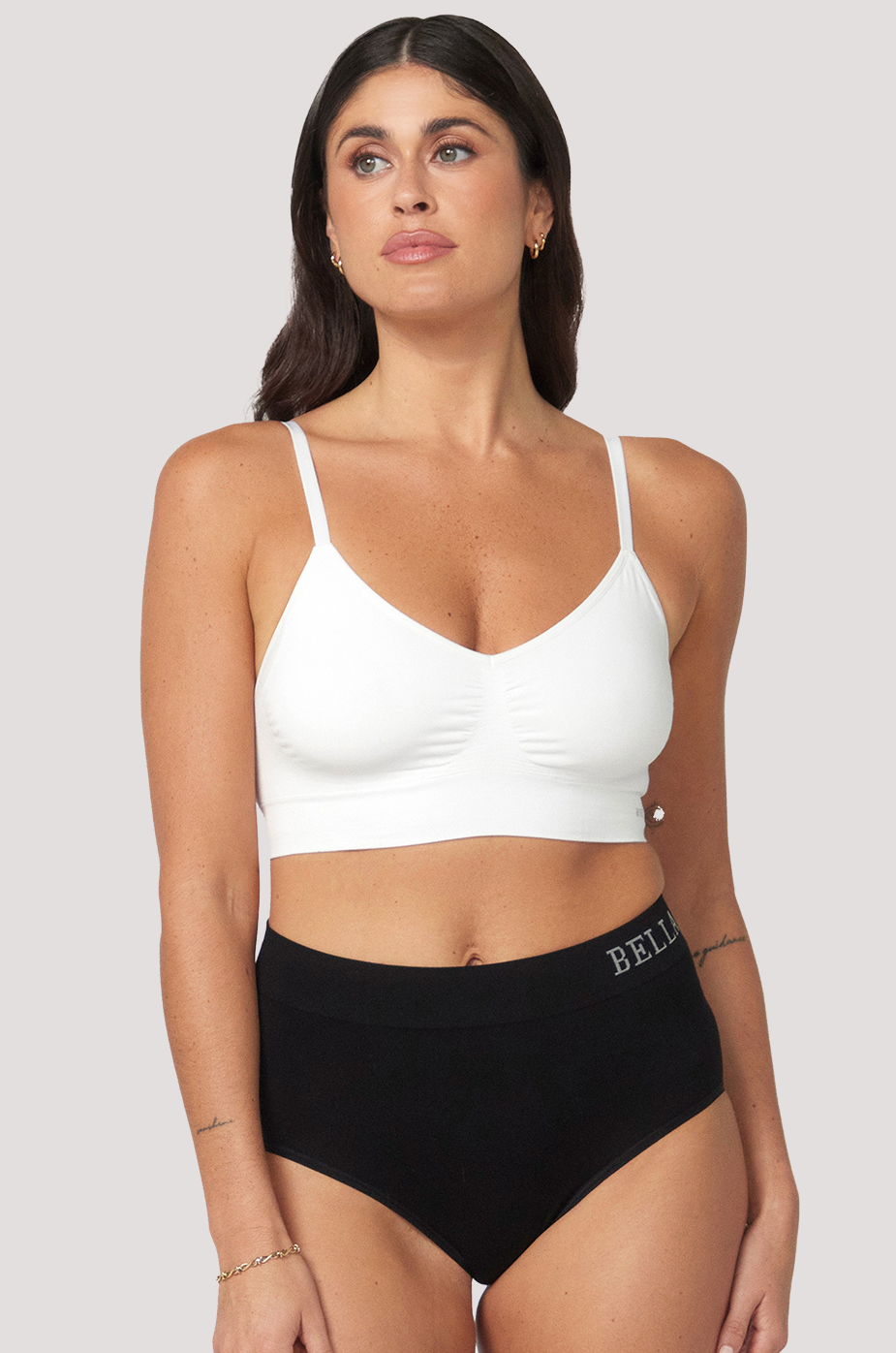 Bamboo Wirefree Convertible, Adjustable Bra | Bella Bodies Australia | White