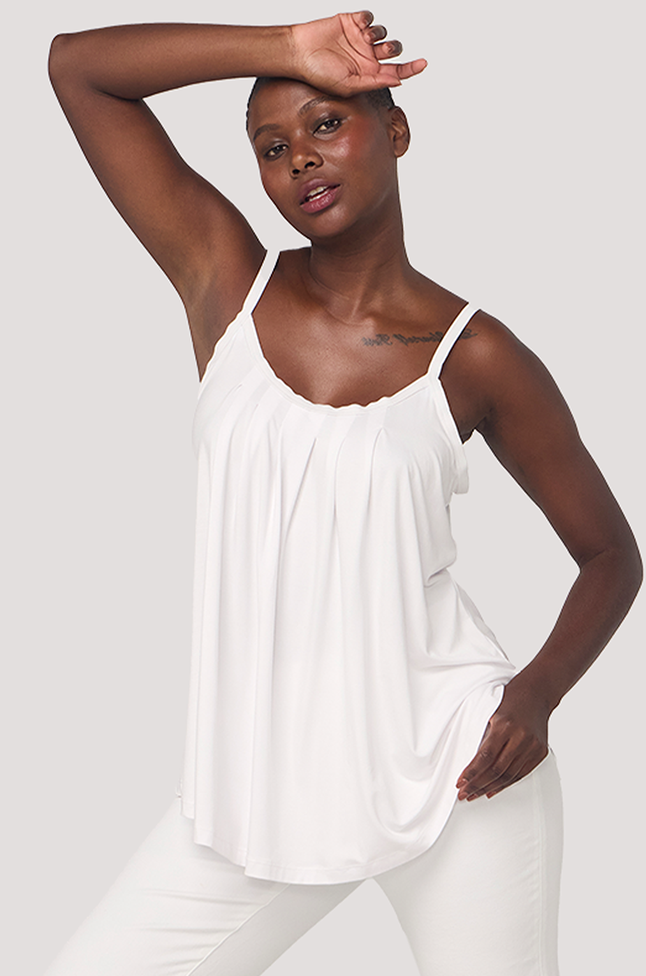 Bella Bodies | Bamboo | Swing Cami | White