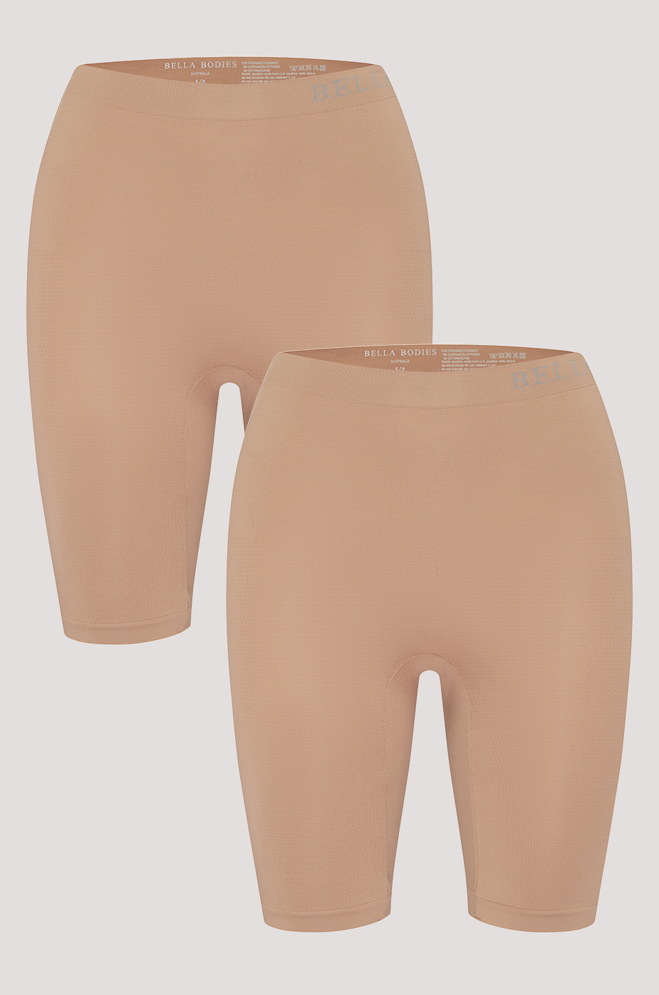 Coolfit Everyday Anti Chafing Shorts I Bella Bodies Australia I 2pk | Taupe