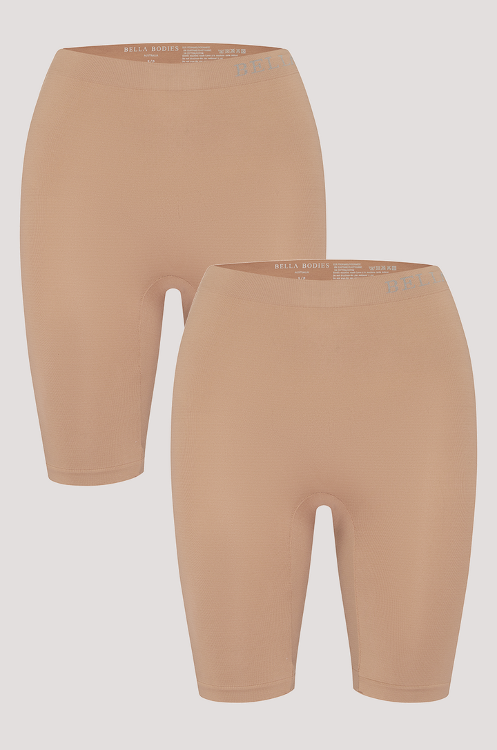 Coolfit Everyday Anti Chafing Shorts I Bella Bodies Australia I 2pk | Taupe