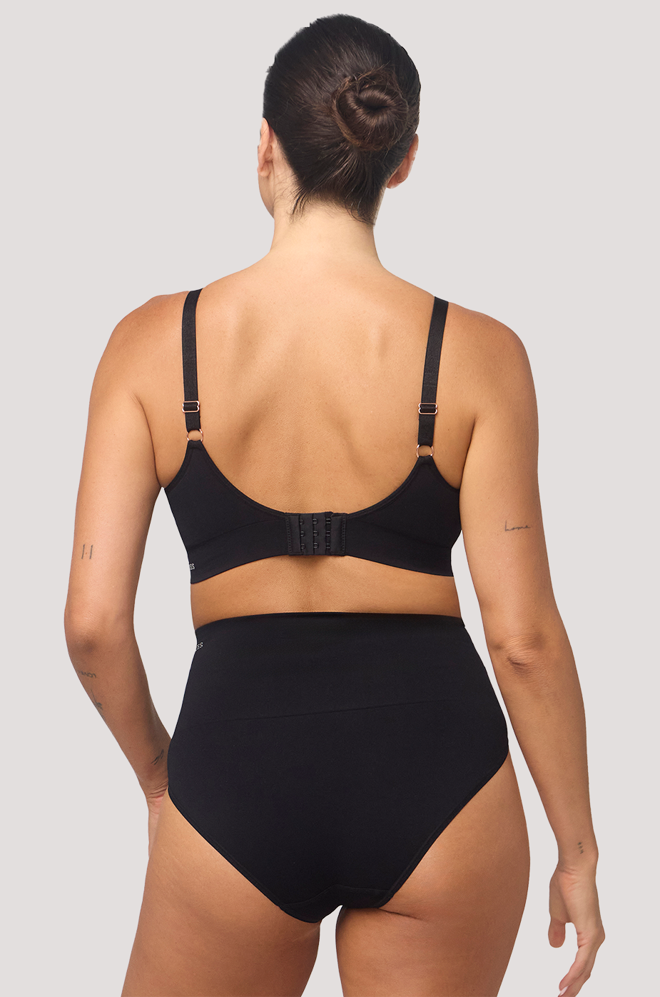 Women's Easy Fit Adjustable Bra in quick dry travel fabric | Black | back