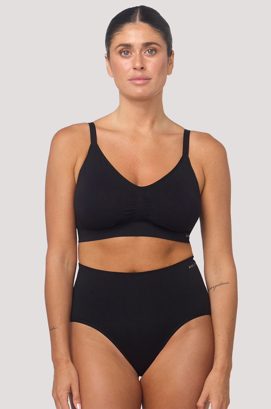 Women's Easy Fit Adjustable Bra in quick dry travel fabric | Black | Front