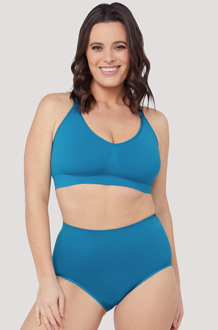 Wirefree Racerback Bra | Bella Bodies Australia | Blue Teal