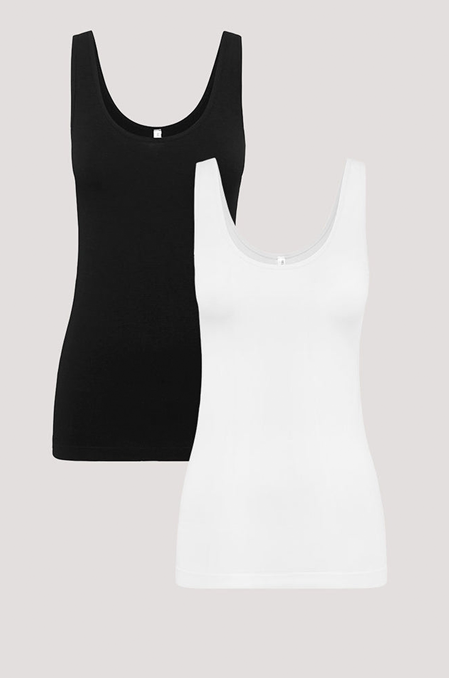 Women's Natural comfortable Tencel Modal Tank 2pk I Bella Bodies I Black & White