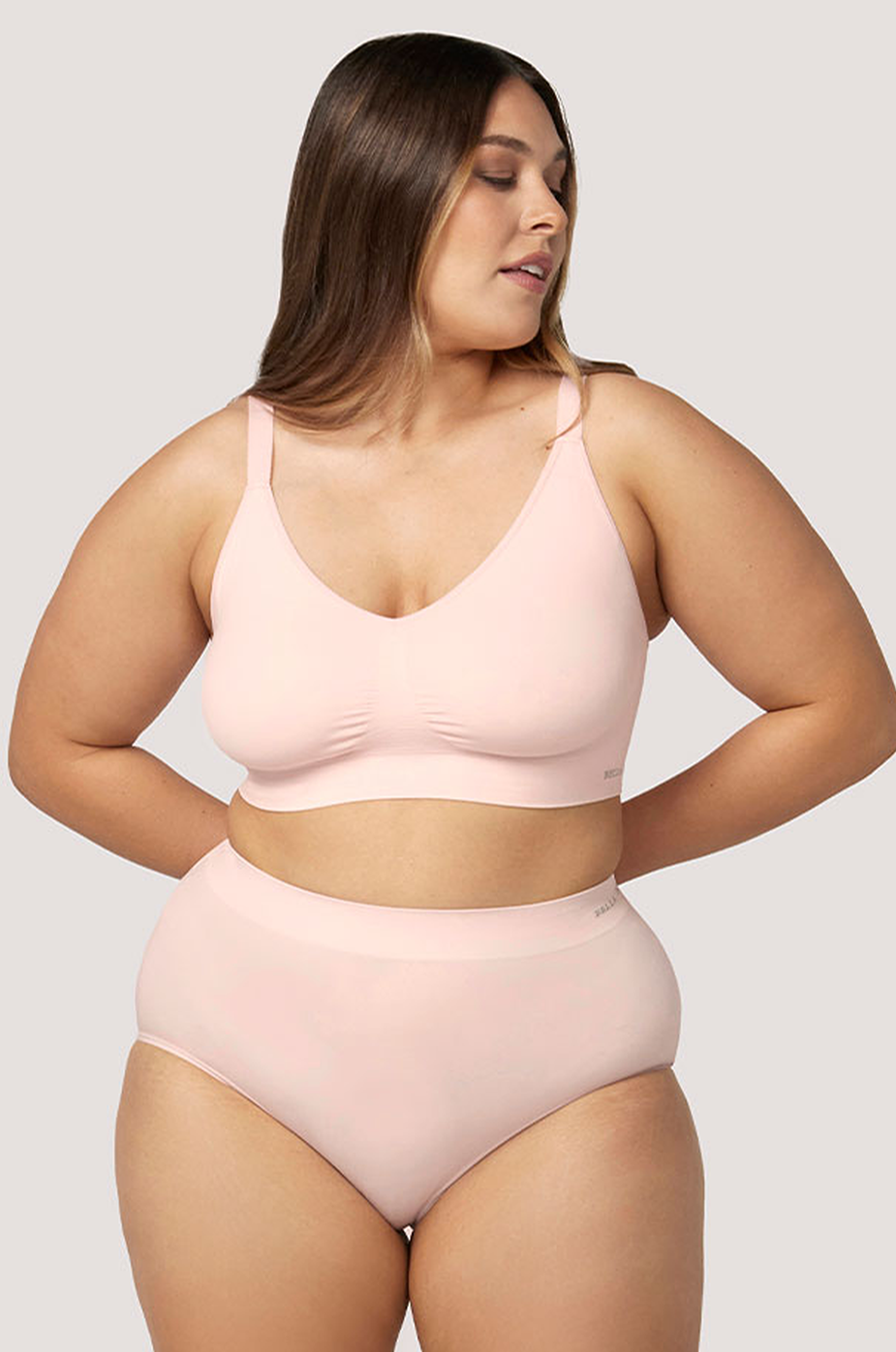 Women's High Waist, Full Coverage Underwear | 2 Pack | Bella Bodies Australia | Pink Champagne | Front