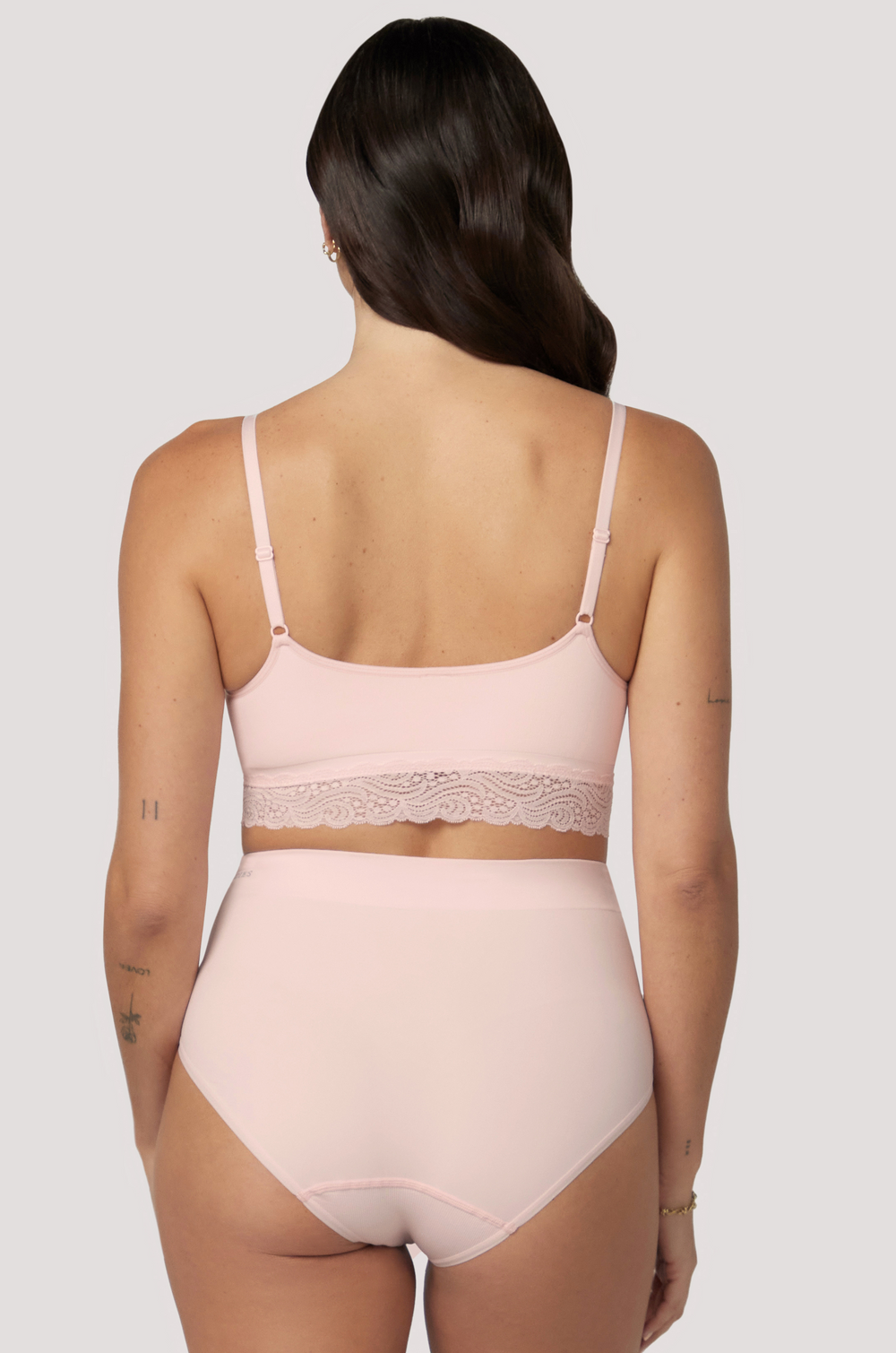 Quick Dry Wire-free Lace Bra | Bella Bodies Australia | Pink Champagne