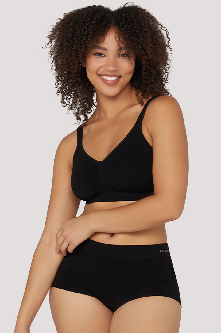 Women's comfortable & breathable short I Bamboo Girl Short | Bella Bodies Australia I Black | Front