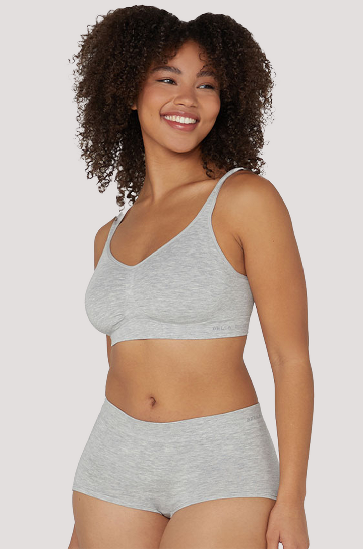 Women's comfortable & breathable short I Bamboo Girl Short | Bella Bodies Australia I Grey marle | Front