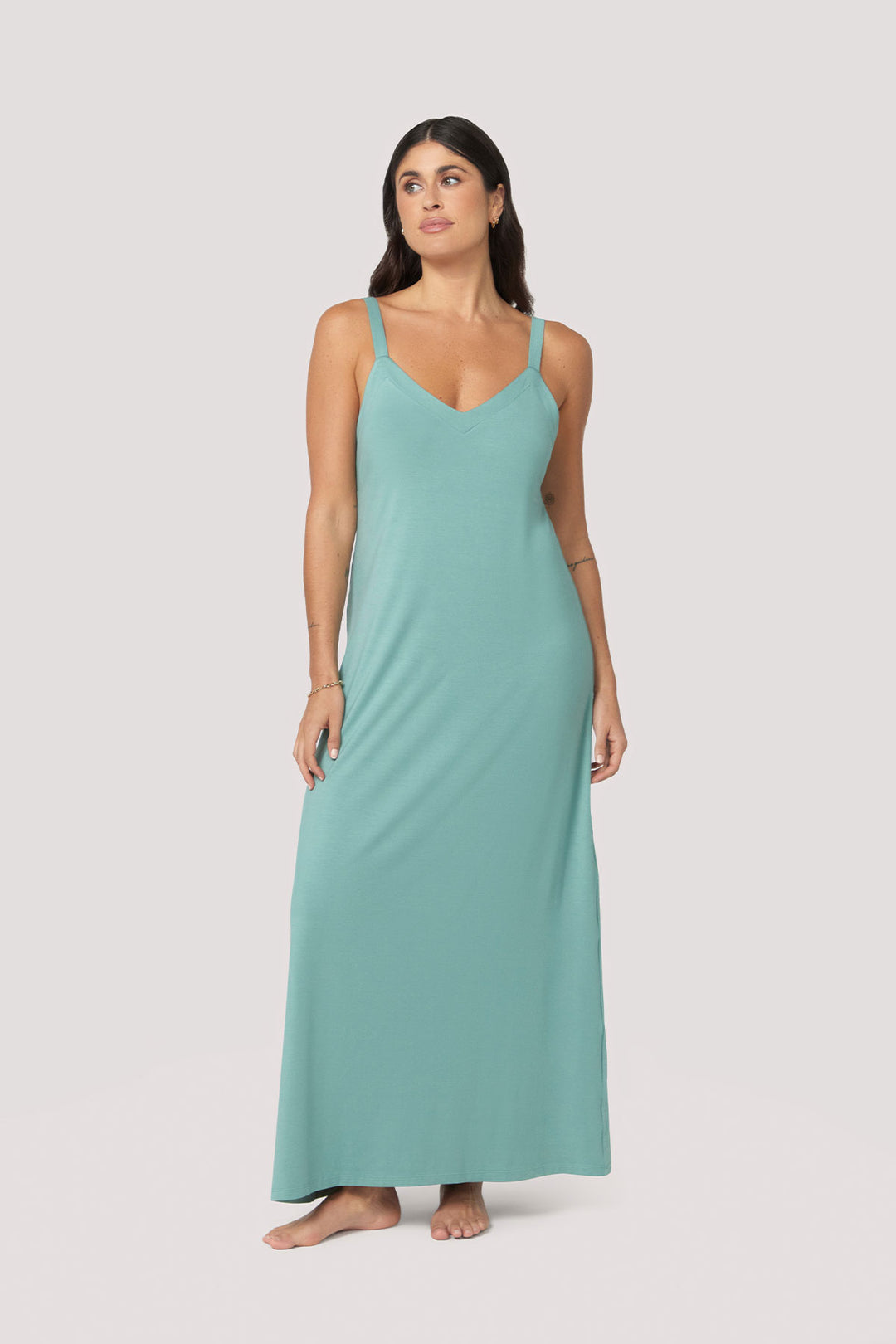 Bamboo Lounge Slip Dress | Bella Bodies Australia | Sage