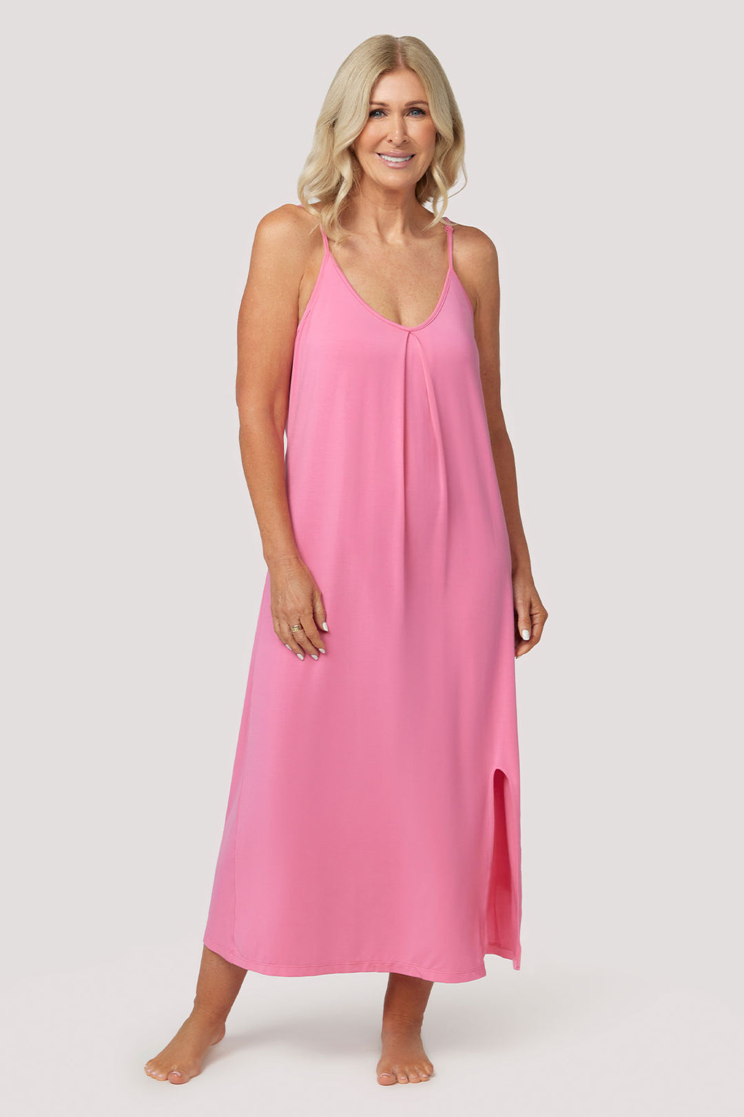 Bamboo Nightgown | Sleep dress | Bella Bodies Australia | Pink Salt | Front