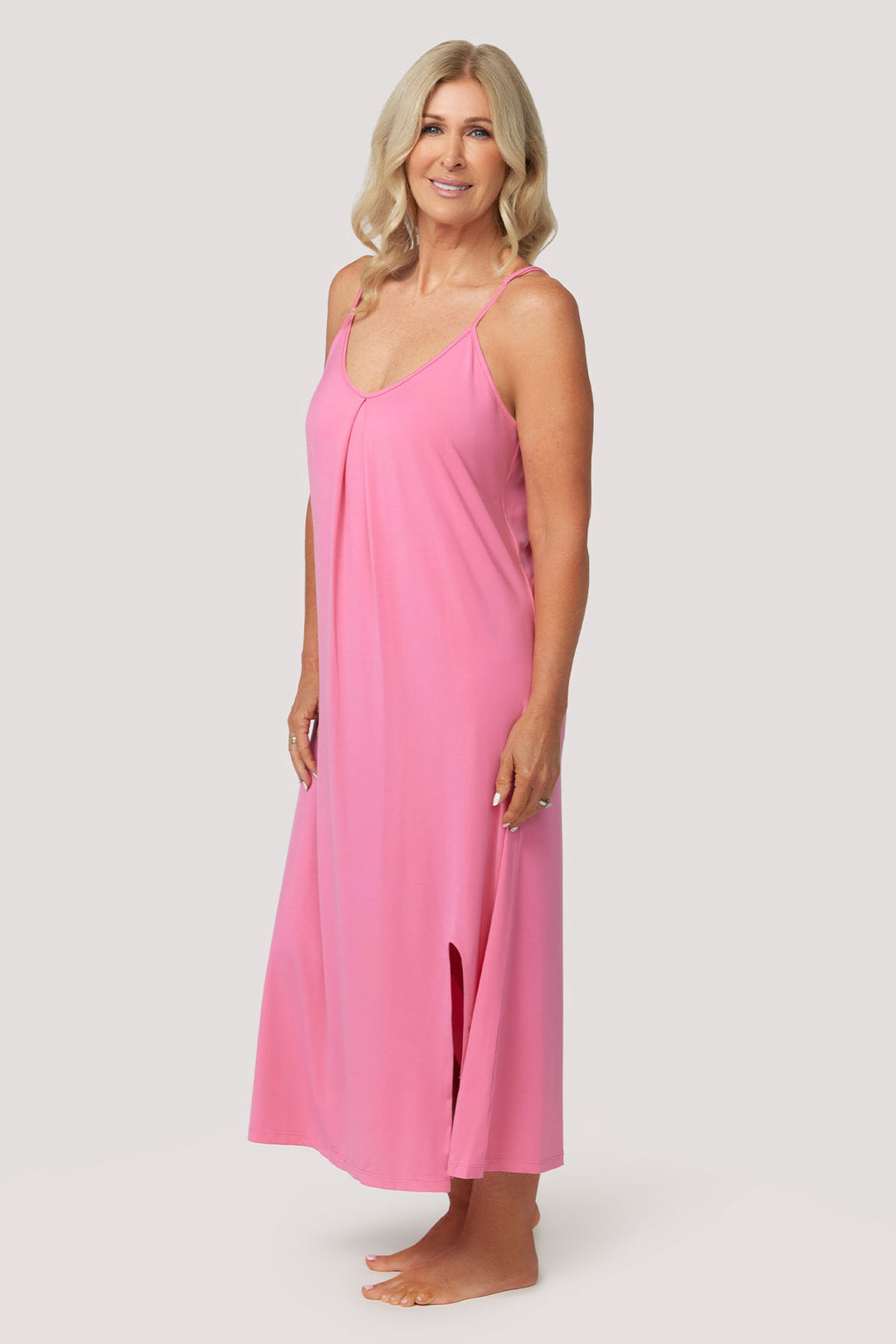 Bamboo Nightgown | Sleep dress | Bella Bodies Australia | Pink Salt | Side