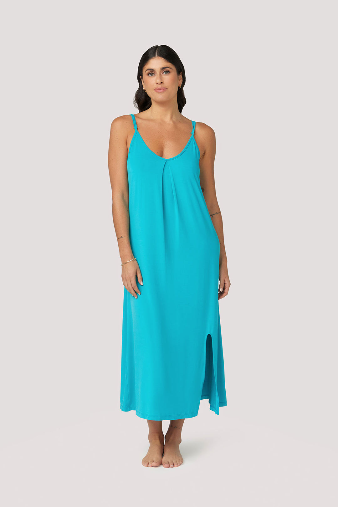 Bamboo Nightgown | Sleep dress | Bella Bodies Australia | Blue Capri