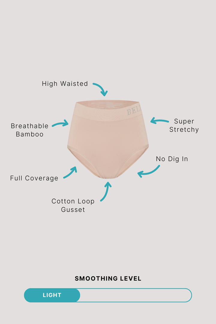 Women's Breathable Bamboo High Waist Underwear 2 pack | Bella Bodies Australia | Key Points