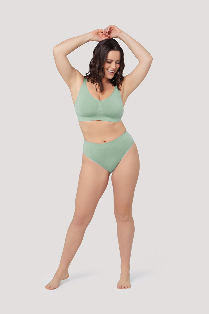 Women's comfortable & breathable underwear I Bamboo Knickers | Bella Bodies Australia I Frosty Green