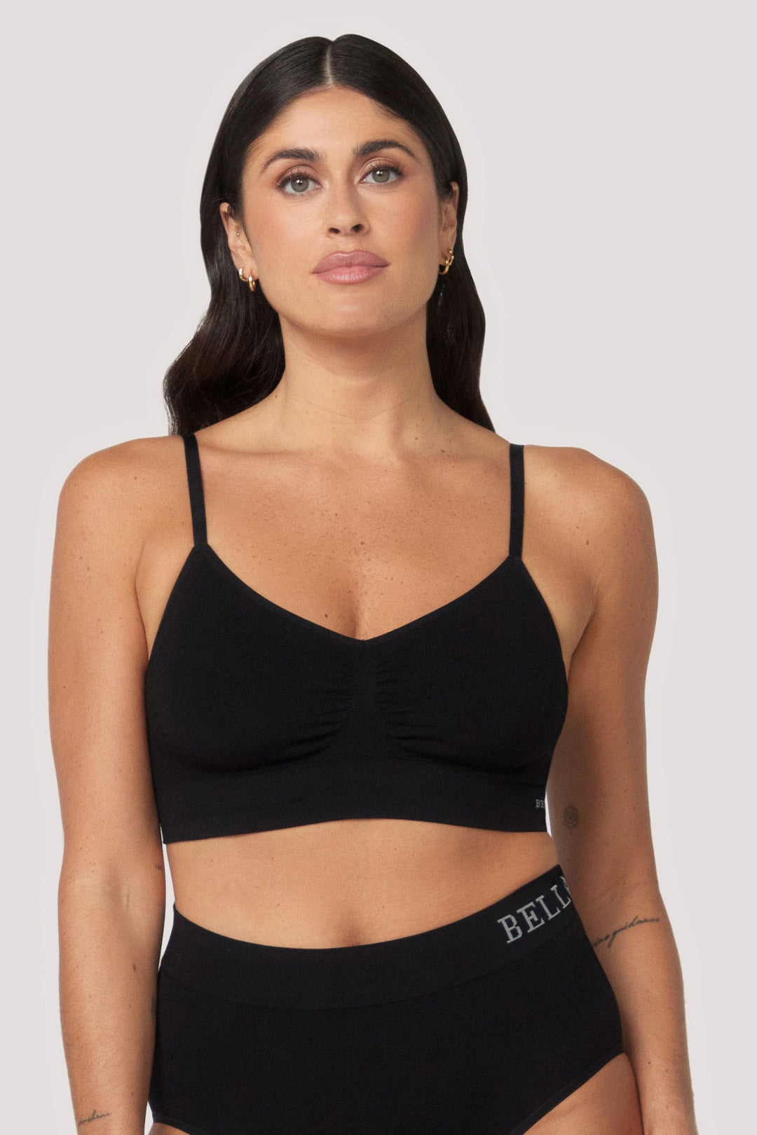 Bamboo Wirefree Convertible, Adjustable Bra | Bella Bodies Australia | Black | Front