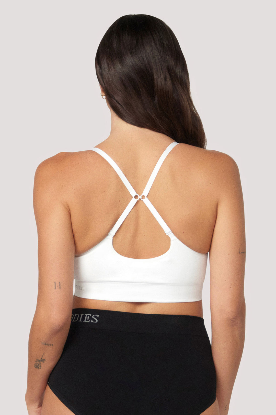 Bamboo Wirefree Convertible, Adjustable Bra | Bella Bodies Australia | White | Back