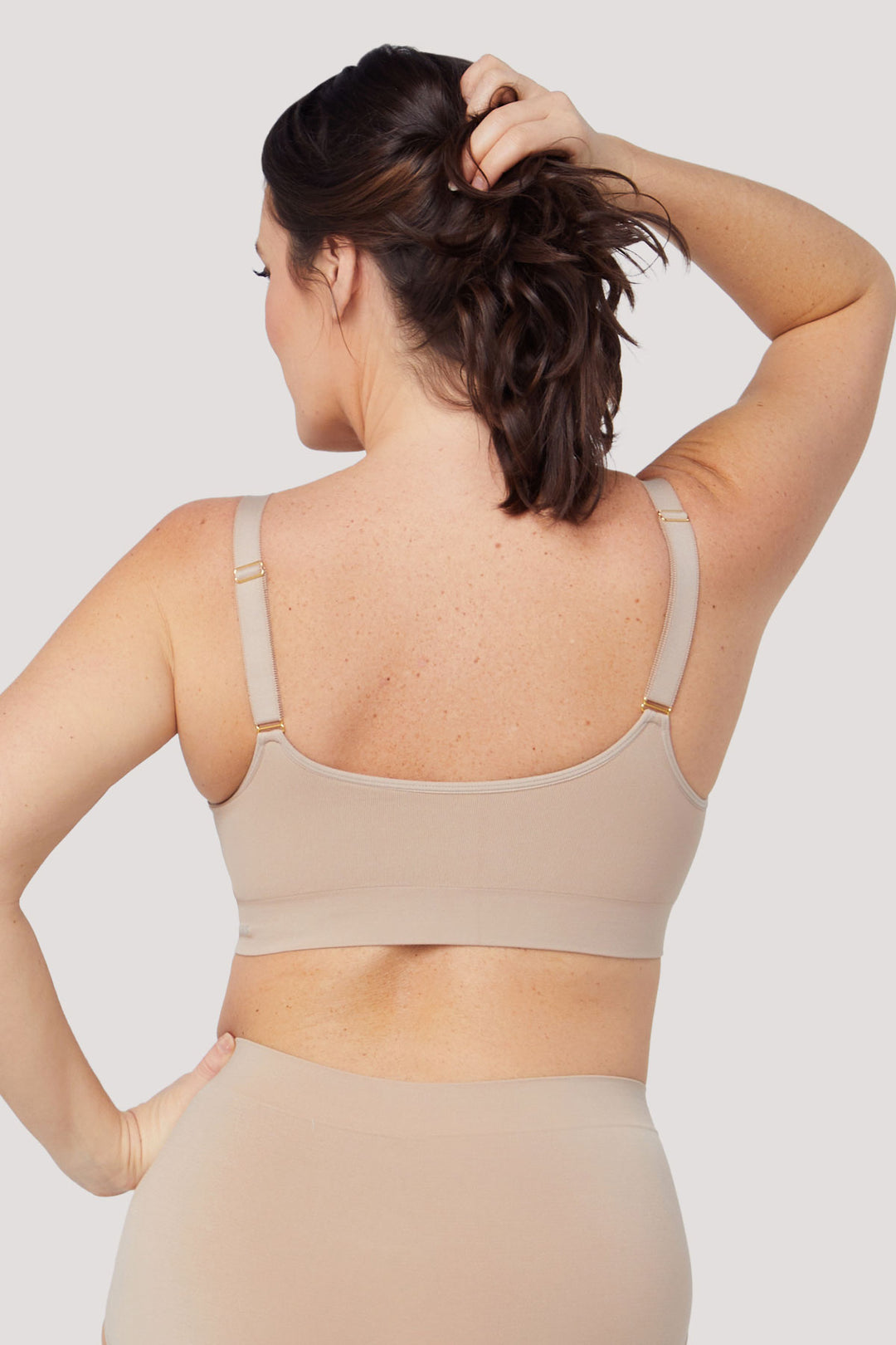 Women's Wireless Stretch Bra 2pk | Bella Bodies Australia | Sand | Back