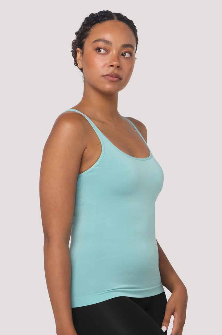 Bella Bodies Apparel Clothing Pure Comfort Cami Tank Sea Jade Light Blue