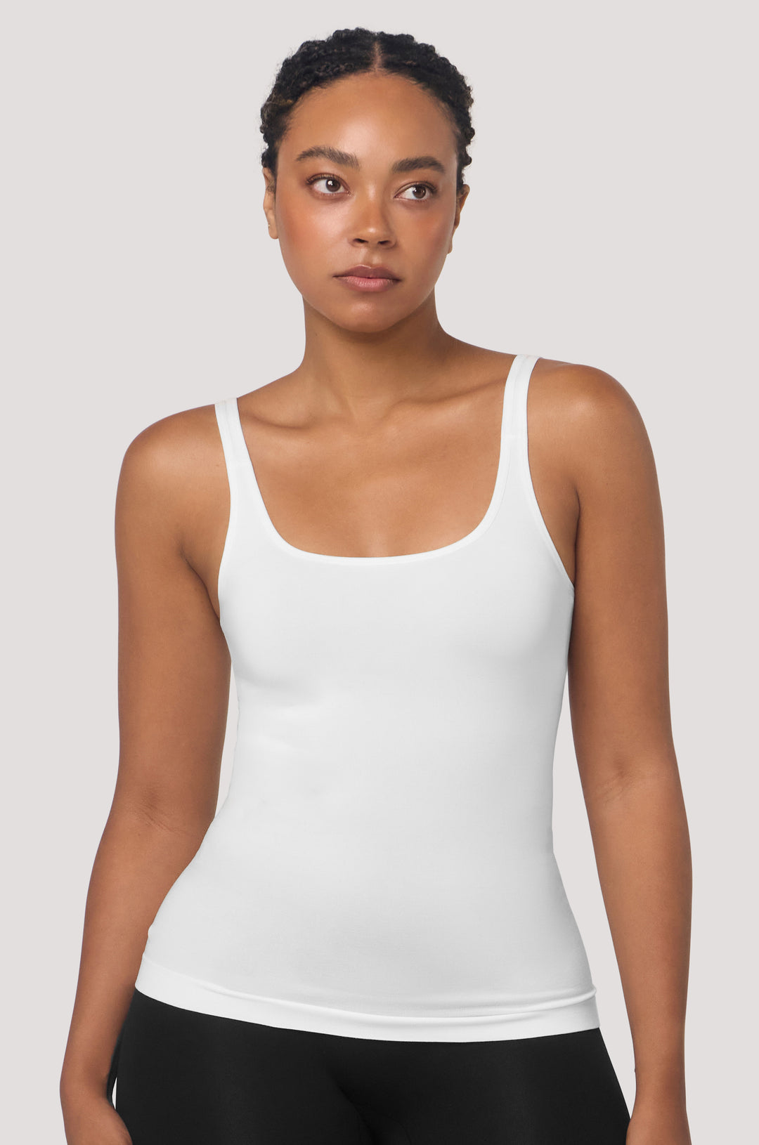 Bella Bodies Apparel Clothing Pure Comfort Cami Tank White