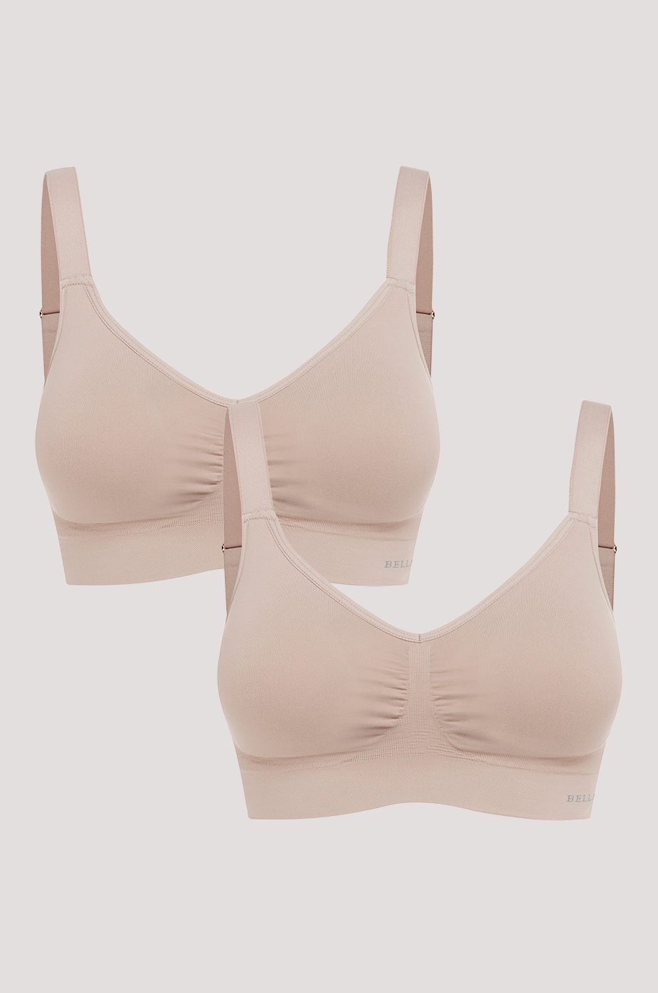 Women's Wireless Stretch Bra 2 pack | Bella Bodies Australia | Sand, Sand | Front 